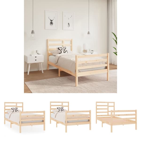 The Living Store Sängram massivt trä 90x190 cm - Sängar & sängramar