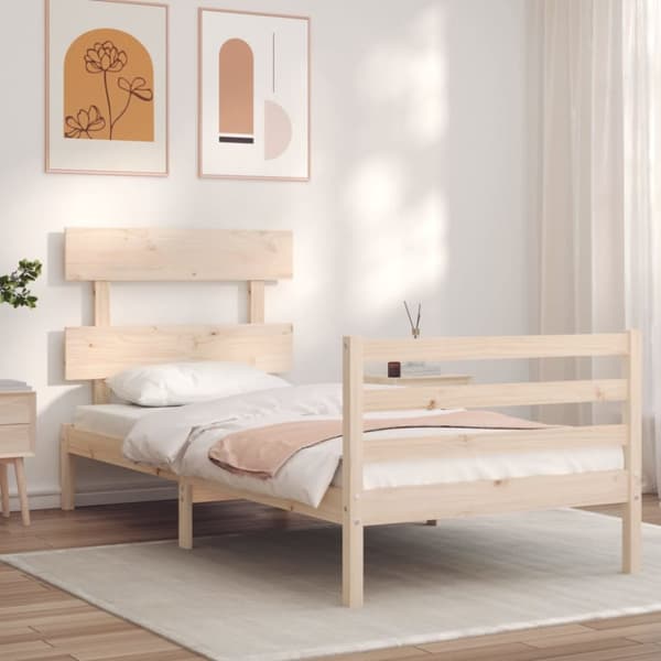 The Living Store sengeramme med sengegavl Single massivt træ -  Senge & sengeramme
