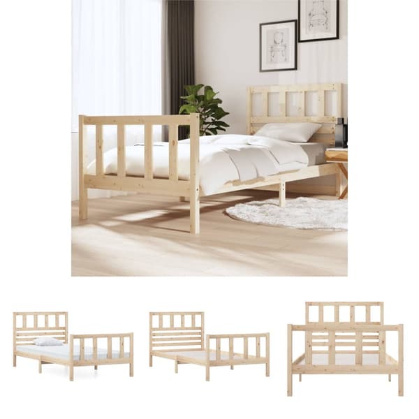 The Living Store sengeramme 90x200 cm massivt træ -  Senge & sengeramme