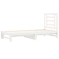 Miniatyrbillede 5 af 9: The Living Store daybed med udtræk 2x(90x200) cm massivt fyrretræ hvid -  Senge & sengeramme