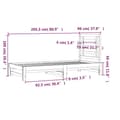 Miniatyrbillede 9 af 9: The Living Store daybed med udtræk 2x(90x200) cm massivt fyrretræ hvid -  Senge & sengeramme