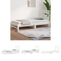 Miniatyrbillede 1 af 9: The Living Store daybed med udtræk 2x(90x200) cm massivt fyrretræ hvid -  Senge & sengeramme