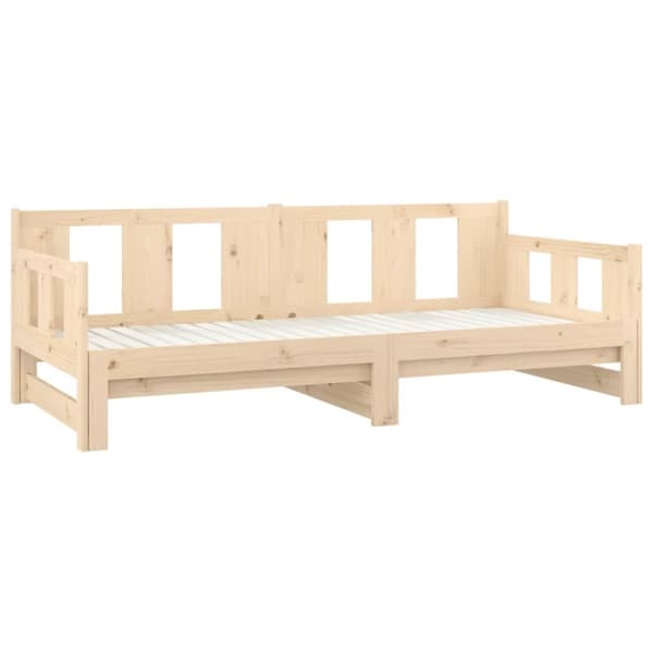 The Living Store Bäddsoffa massiv furu 2x(90x200) cm -  Sängar & sängramar