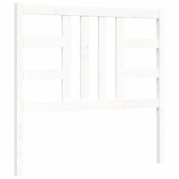 The Living Store sengeramme med sengegavl 90x200 cm massivt træ hvid -  Senge & sengeramme