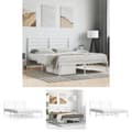 Miniatyrbillede 1 af 11: The Living Store sengeramme med sengegavl 140x190 cm metal hvid -  Senge & sengeramme