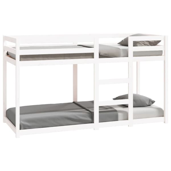The Living Store Våningssäng vit 75x190 cm massiv furu -  Sängar & sängramar