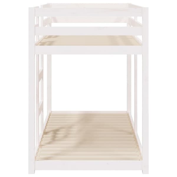 The Living Store Våningssäng vit 75x190 cm massiv furu -  Sängar & sängramar