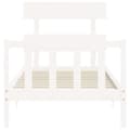 Miniatyrbillede 7 af 11: The Living Store sengeramme med sengegavl 90x200 cm massivt træ hvid -  Senge & sengeramme