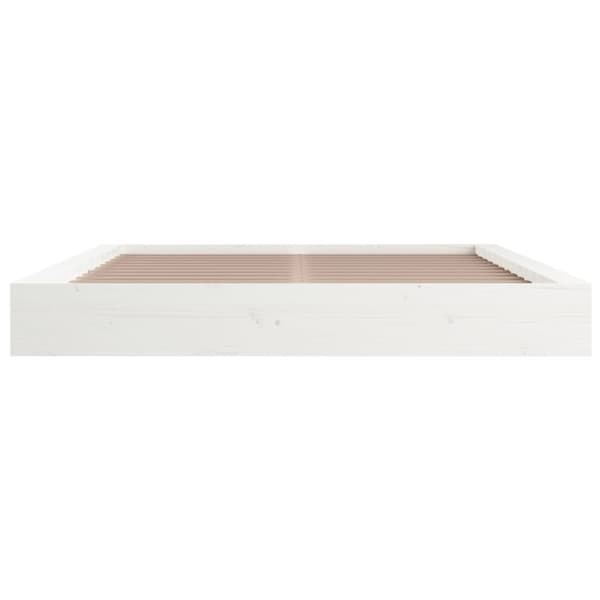 The Living Store sengeramme 150x200 cm King Size massivt træ hvid -  Senge & sengeramme
