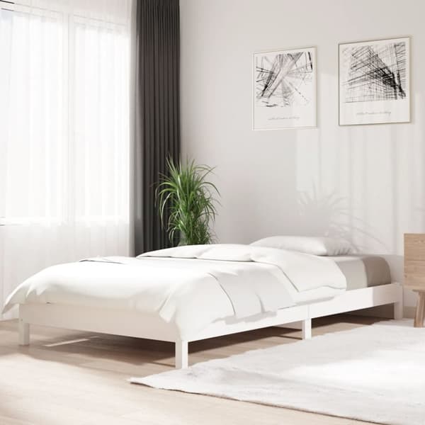 The Living Store Stapelbar säng 90x200 cm massivt furuträ -  Sängar & sängramar