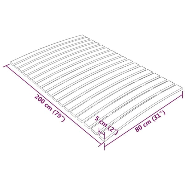 The Living Store lamelbund med 17 lameller 80x200 cm - Senge & sengeramme