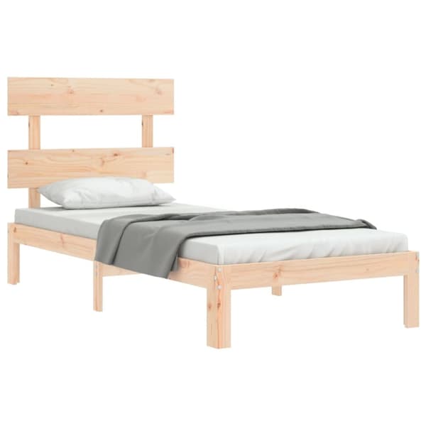 The Living Store sengeramme med sengegavl 90x200 cm massivt træ -  Senge & sengeramme