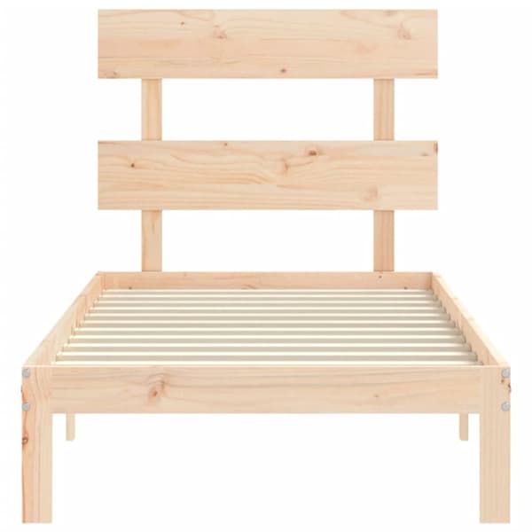 The Living Store sengeramme med sengegavl 90x200 cm massivt træ - Senge & sengeramme