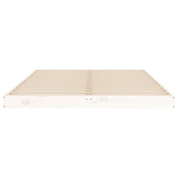 The Living Store sengeramme 120x190 cm Small Double massivt fyrretræ hvid -  Senge & sengeramme