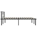 Miniatyrbillede 5 af 7: The Living Store sengestel 140x200 cm metal sort -  Senge & sengeramme