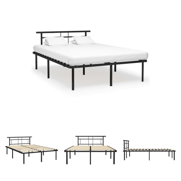 The Living Store sengestel 140x200 cm metal sort - Senge & sengeramme