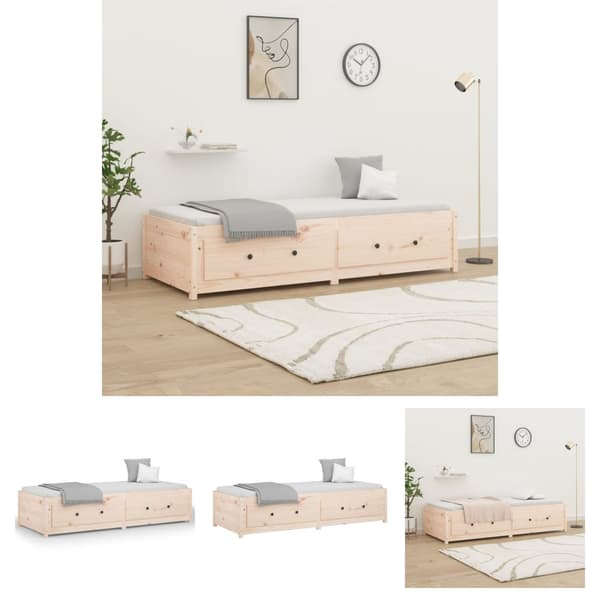 The Living Store daybed 90x200 cm massivt fyrretræ -  Senge & sengeramme