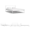 Miniatyrbillede 1 af 8: The Living Store sengestel 120 x 200 cm metal hvid -  Senge & sengeramme