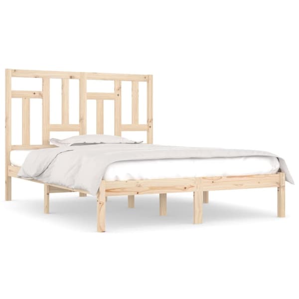 The Living Store sengeramme 140x190 cm massivt fyrretræ - Senge & sengeramme