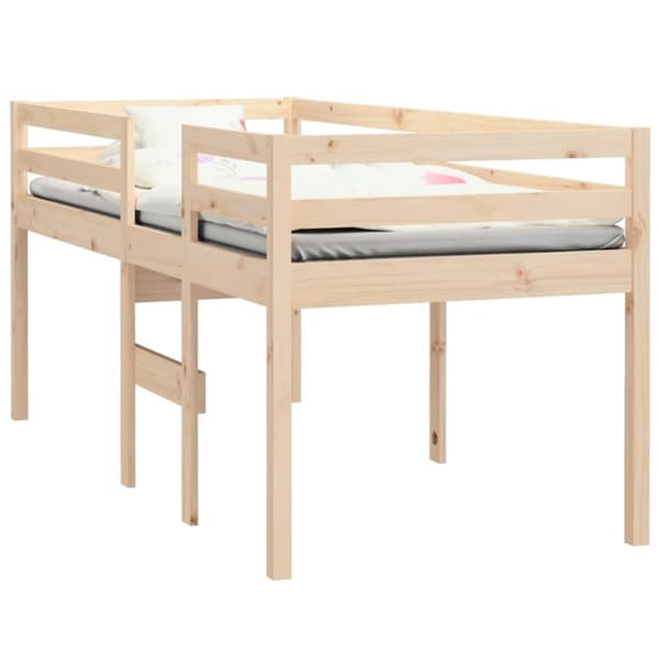 The Living Store Hög säng 90x200 cm massiv furu - Sängar & sängramar