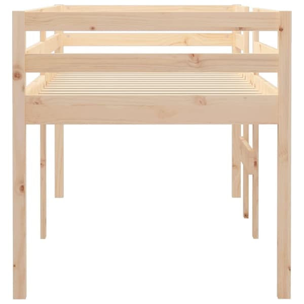 The Living Store Hög säng 90x200 cm massiv furu - Sängar & sängramar