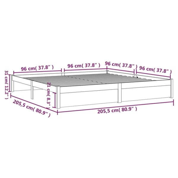 The Living Store sengeramme 200x200 cm massivt træ - Senge & sengeramme