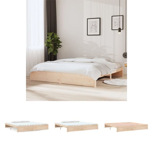 The Living Store sengeramme 200x200 cm massivt træ - Senge & sengeramme