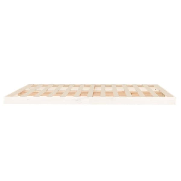 The Living Store sengeramme 160x200 cm massivt fyrretræ hvid - Senge & sengeramme