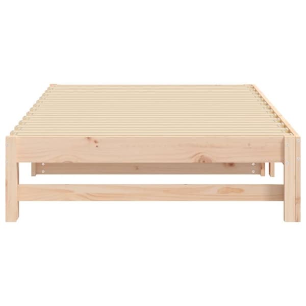 The Living Store daybed med udtræk 2x(100x200) cm massivt fyrretræ - Senge & sengeramme