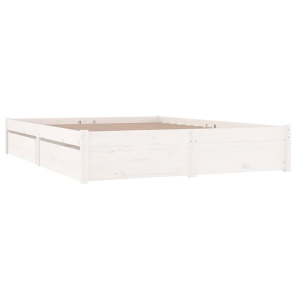 The Living Store sengeramme med skuffer 150x200 cm King Size hvid - Senge & sengeramme
