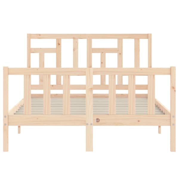 The Living Store sengeramme med sengegavl 140x190 cm massivt træ - Senge & sengeramme