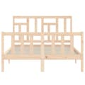 Miniatyrbillede 7 af 11: The Living Store sengeramme med sengegavl 140x190 cm massivt træ -  Senge & sengeramme