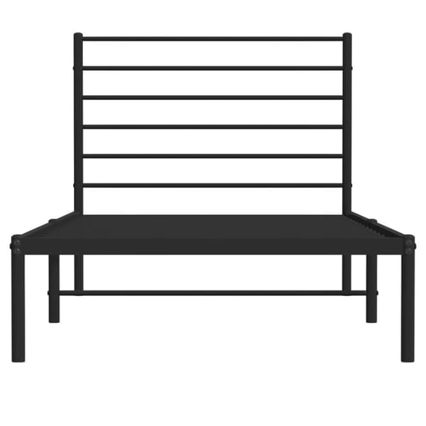 The Living Store sengeramme med sengegavl 90x190 cm metal sort -  Senge & sengeramme