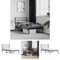 Miniatyrbillede 1 af 11: The Living Store sengeramme med sengegavl 90x190 cm metal sort -  Senge & sengeramme