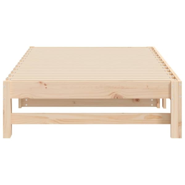 The Living Store Utdragbar dagbädd 2x(90x190) cm massiv furu -  Sängar & sängramar