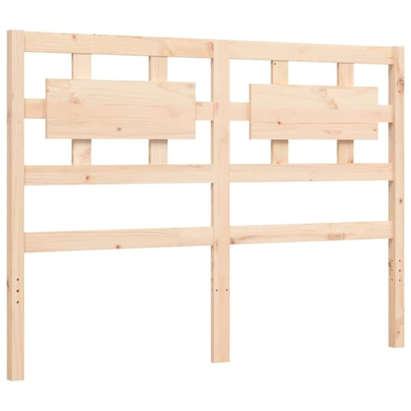 The Living Store sengeramme med sengegavl 120x200 cm massivt træ hvid -  Senge & sengeramme