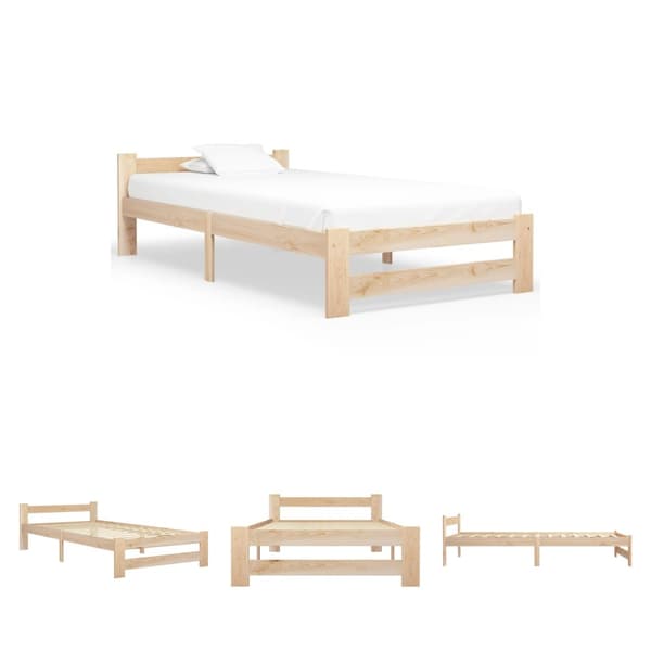 The Living Store sengestel 90x200 cm massivt fyrretræ - Senge & sengeramme