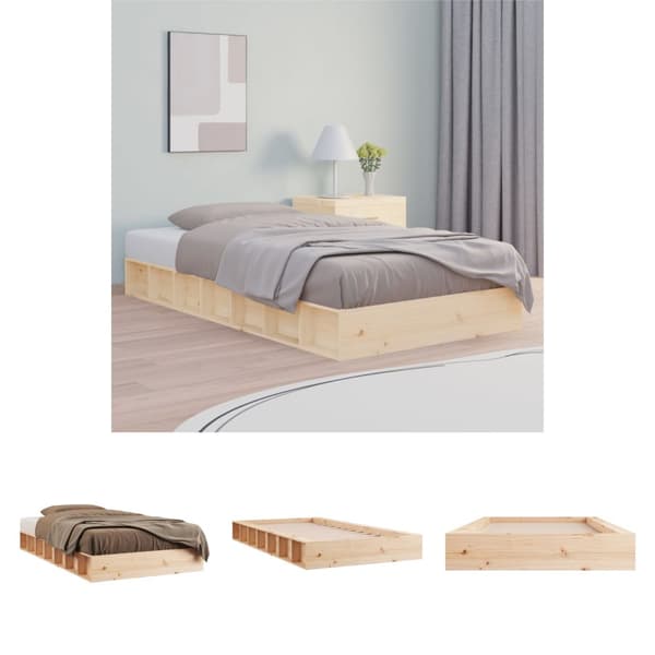 The Living Store sengeramme 75x190 cm Small Single massivt træ -  Senge & sengeramme