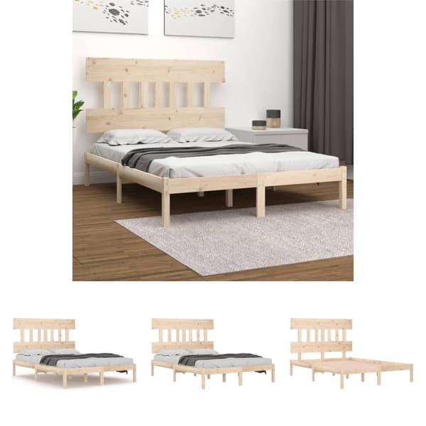The Living Store sengeramme 120x190 cm massivt træ - Senge & sengeramme