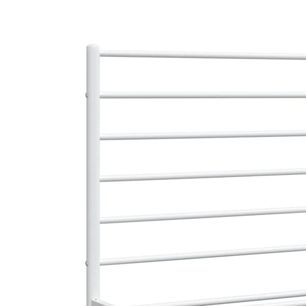 The Living Store sengeramme med sengegavl 180x200 cm metal hvid - Senge & sengeramme