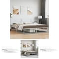 Miniatyrbillede 1 af 11: The Living Store sengeramme med sengegavl 180x200 cm metal hvid -  Senge & sengeramme