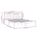 Miniatyrbillede 7 af 7: The Living Store sengeramme 200x200 cm massivt træ sort -  Senge & sengeramme