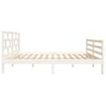Miniatyrbillede 6 af 10: The Living Store sengeramme 120x200 cm massivt træ hvid -  Senge & sengeramme