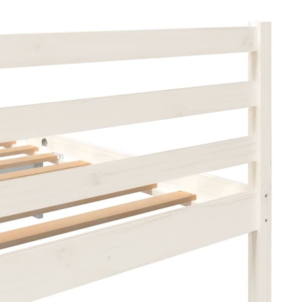 The Living Store sengeramme 120x200 cm massivt træ hvid - Senge & sengeramme