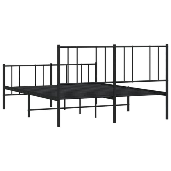 The Living Store sengeramme med sengegavl og fodgærde 120x190 cm metal sort - Senge & sengeramme