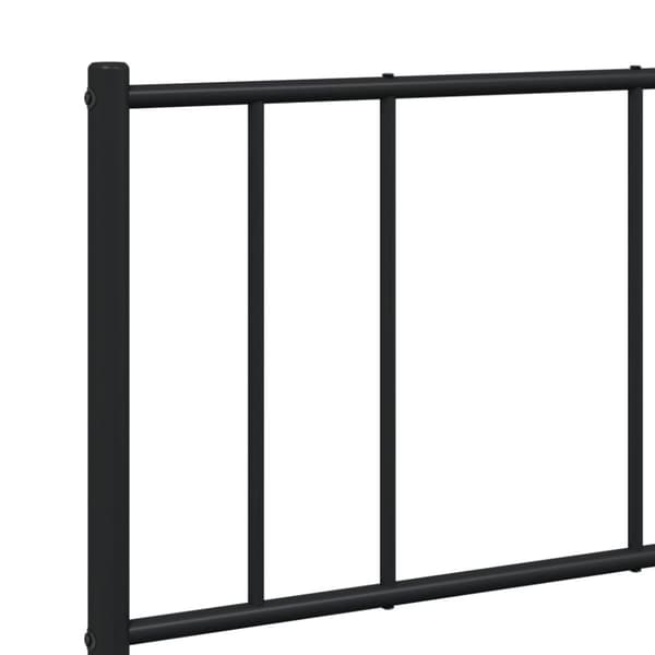 The Living Store sengeramme med sengegavl og fodgærde 120x190 cm metal sort -  Senge & sengeramme