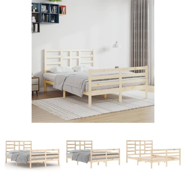 The Living Store Sängram massivt trä 140x190 cm -  Sängar & sängramar