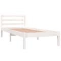 Miniatyrbillede 3 af 9: The Living Store sengeramme 75x190 cm Small Single massivt fyrretræ hvid -  Senge & sengeramme