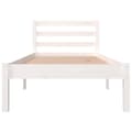Miniatyrbillede 5 af 9: The Living Store sengeramme 75x190 cm Small Single massivt fyrretræ hvid -  Senge & sengeramme