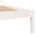 Miniatyrbillede 7 af 9: The Living Store sengeramme 75x190 cm Small Single massivt fyrretræ hvid -  Senge & sengeramme